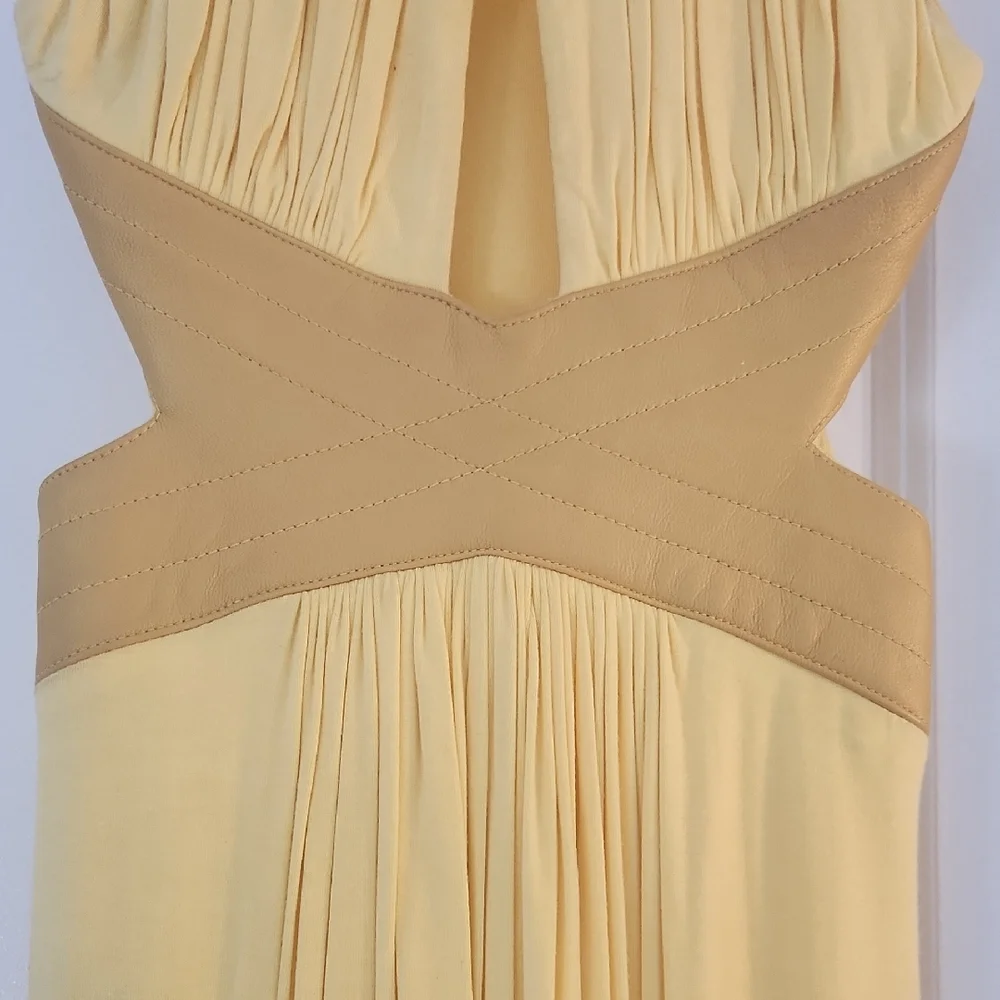 Sky Pastel Yellow Cutout Mini Dress - Picture 3 of 5